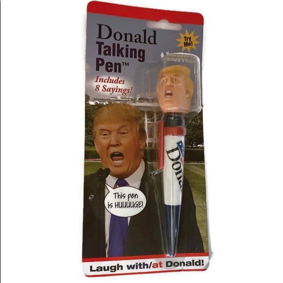 green straw Other - Donald Trump Talking Pen, 8 Different Sayings.